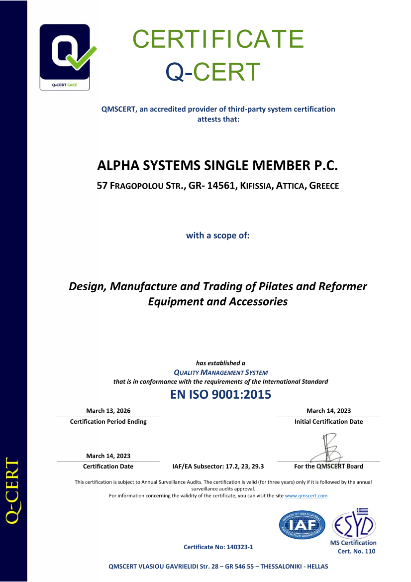 EN ISO 9001 for Alpha Systems